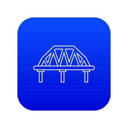 Arched train bridge icon blueの写真素材