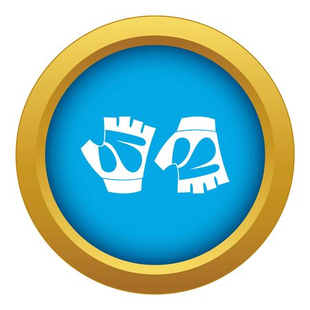 Cycling gloves icon blue vector isolated on white background for any designのイラスト素材