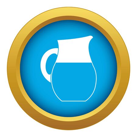 Pitcher of milk icon blue vector isolated on white background for any designのイラスト素材
