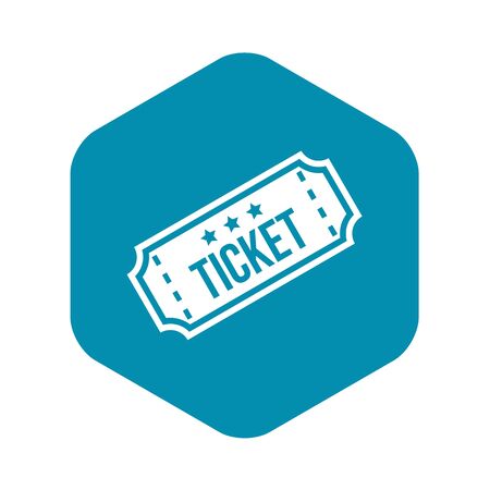 Movie ticket icon in simple style isolated on white background. Film symbolの写真素材