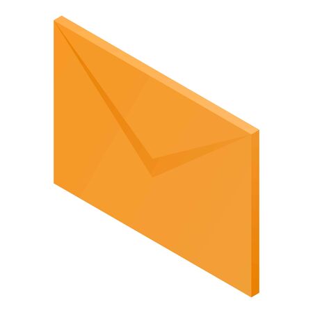 Envelope letter icon, isometric styleのイラスト素材