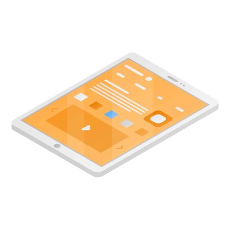 Tablet icon, isometric styleのイラスト素材