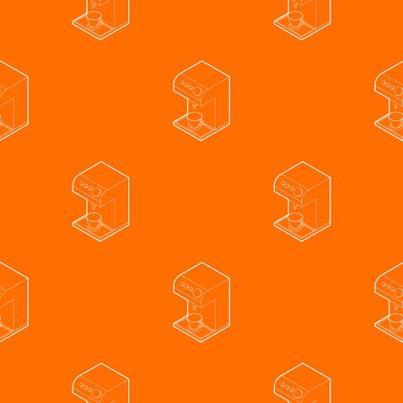 Coffee machine pattern vector orange for any web design bestのイラスト素材