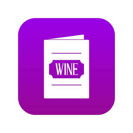 Wine list icon digital purpleのイラスト素材