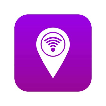 Map pin pointer symbol icon digital purpleのイラスト素材