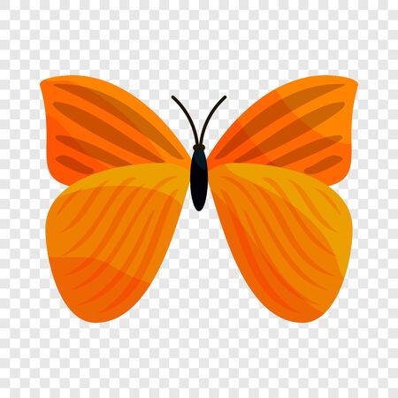 Yellow butterfly icon, cartoon styleのイラスト素材
