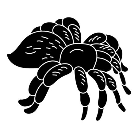 Big tarantula spider icon. Simple illustration of big tarantula spider vector icon for web design isolated on white backgroundのイラスト素材