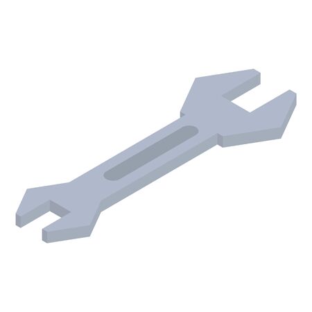 Wrench key icon. Isometric of wrench key vector icon for web design isolated on white backgroundのイラスト素材