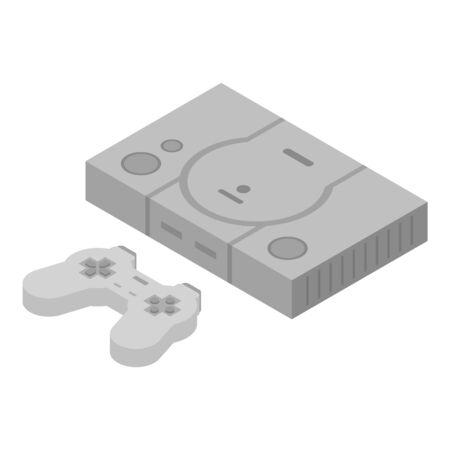 Game console station icon. Isometric of game console station vector icon for web design isolated on...