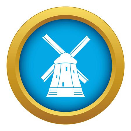 Mill icon blue vector isolated on white background for any designのイラスト素材