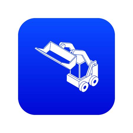 Bobcat machine icon blueの写真素材