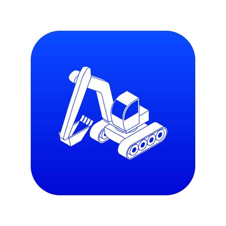 Excavator icon blueの写真素材