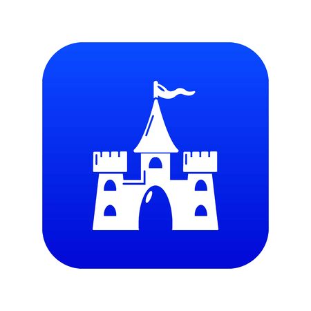 Castle building icon blueの写真素材