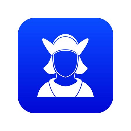 Male avatar icon digital blueの写真素材