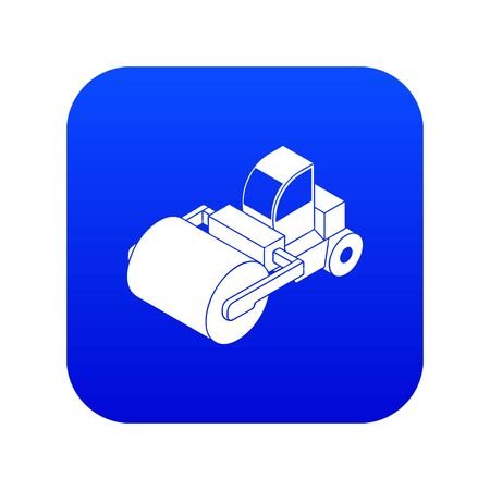 Roller truck icon blue isolated on white backgroundの写真素材