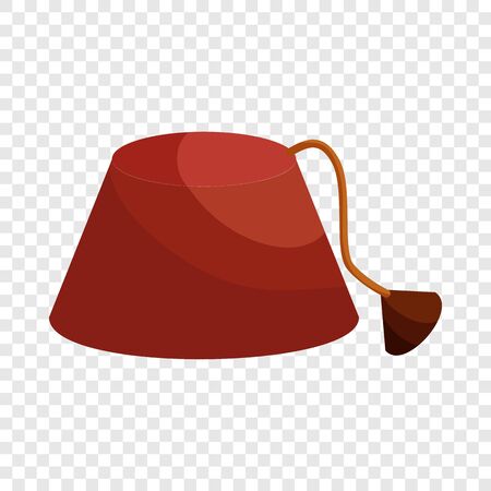 Turkish hat, fez icon, cartoon styleのイラスト素材