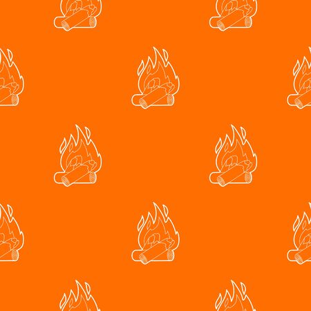 Campfire pattern vector orange for any web design bestのイラスト素材