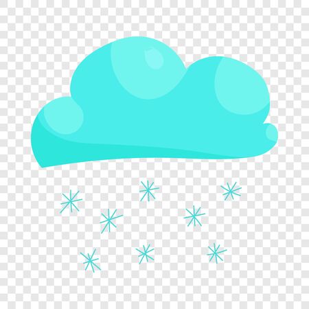 Cloud snow icon, cartoon styleのイラスト素材