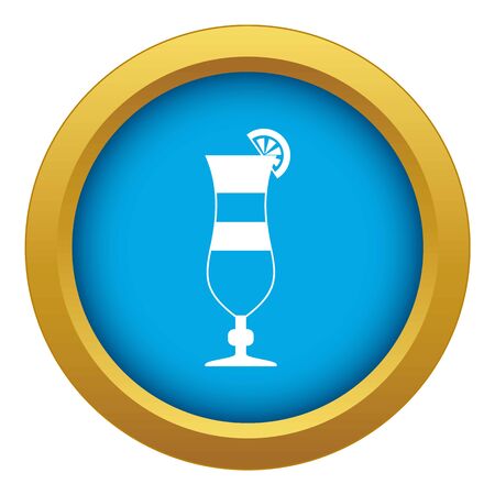 Cocktail icon blue vector isolatedのイラスト素材