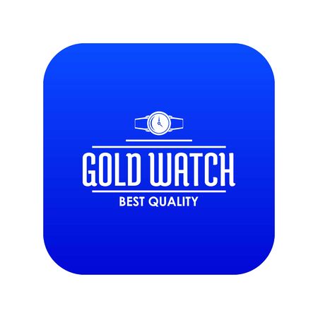 Jewelry watch icon blue vectorのイラスト素材