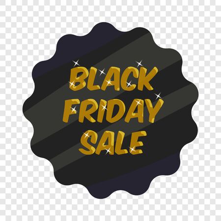 Tag black friday sale icon, cartoon styleのイラスト素材