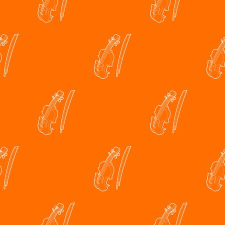 Contrabass pattern vector orangeのイラスト素材