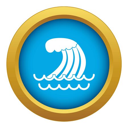 Tsunami wave icon blue vector isolatedのイラスト素材