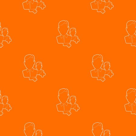 Add users pattern vector orange for any web design bestのイラスト素材
