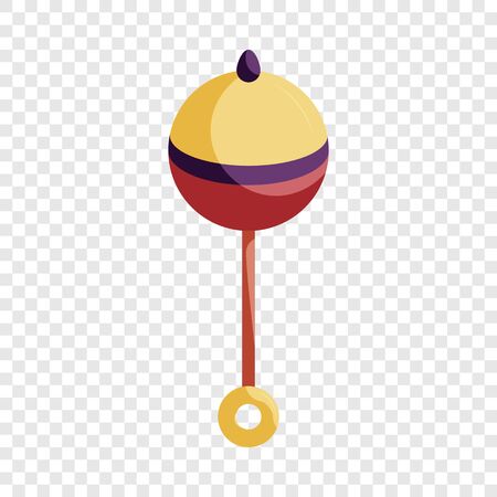 Baby rattle icon. Cartoon illustration of baby rattle vector icon for webのイラスト素材