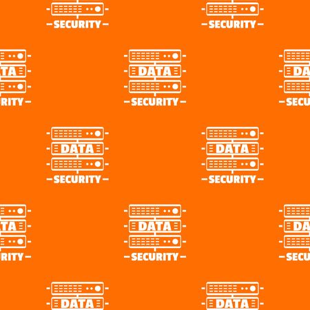 Server data security pattern vector orangeのイラスト素材