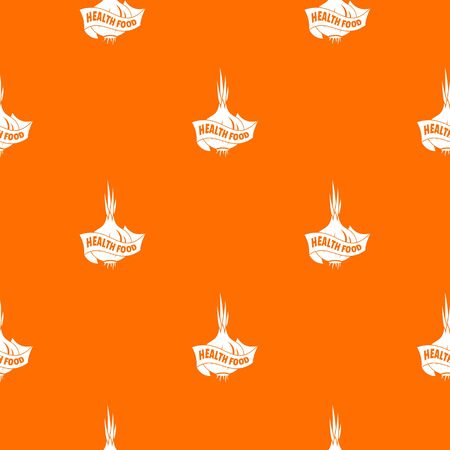 Health eco food pattern vector orangeのイラスト素材
