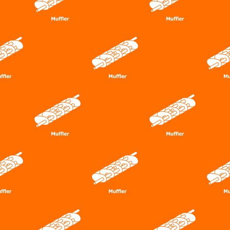 Muffler pattern vector orangeのイラスト素材