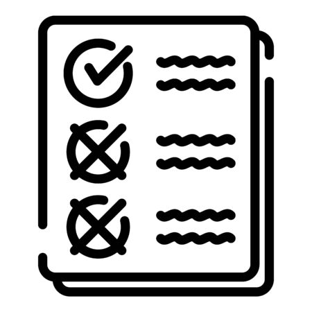 Shopping list icon. Outline shopping list vector icon for web design isolated on white backgroundのイラスト素材