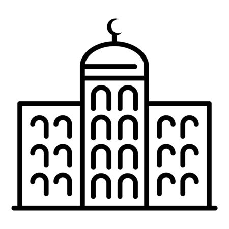 Arabic building icon, outline styleのイラスト素材