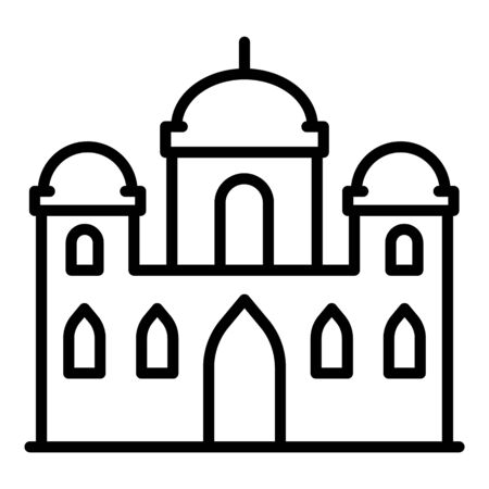Asian mosque icon, outline styleのイラスト素材