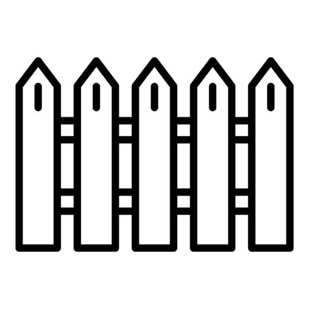 Spiky fence icon. Outline spiky fence vector icon for web design isolated on white backgroundのイラスト素材