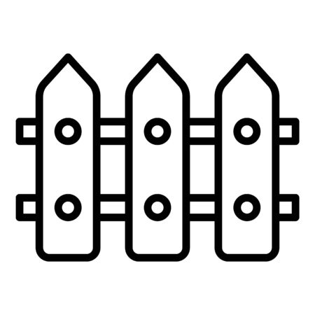 Three peaks of the fence icon, outline styleのイラスト素材