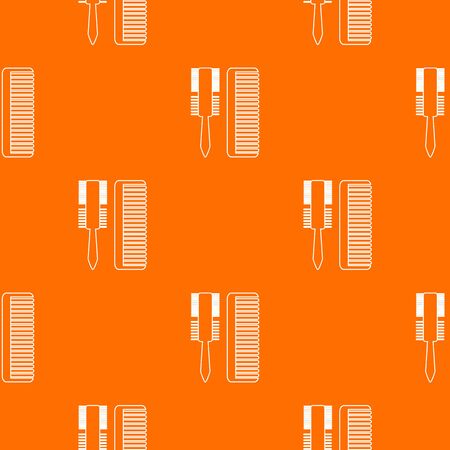 Hair comb pattern vector orangeのイラスト素材