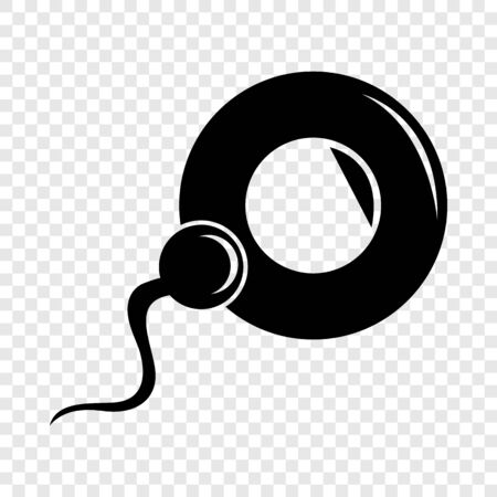 Fertilization egg icon, simple black styleのイラスト素材