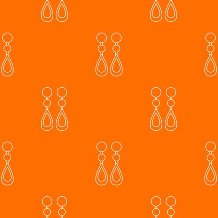 Pearl earrings pattern vector orange for any web design bestのイラスト素材