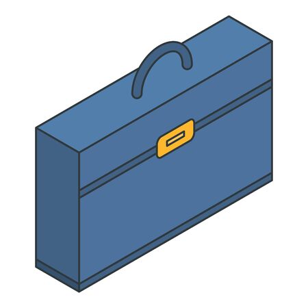 Leather case icon. Isometric of leather case vector icon for web design isolated on white backgroundのイラスト素材