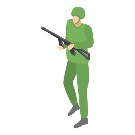 Infantry commander icon, isometric styleのイラスト素材