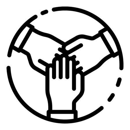 Teamwork icon. Outline teamwork vector icon for web design isolated on white backgroundのイラスト素材