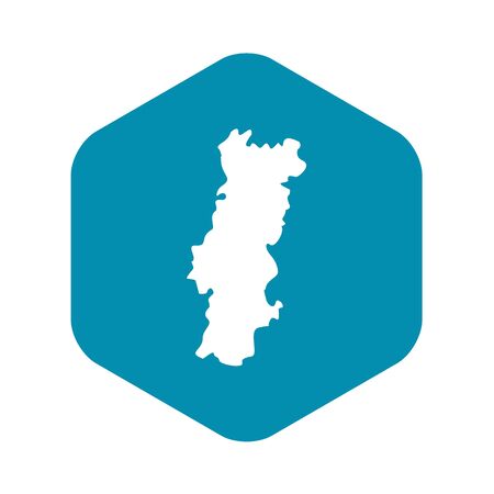 Portugal map icon, simple styleのイラスト素材