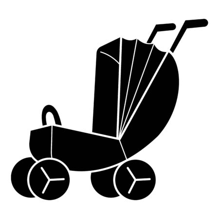 Newborn pram icon, simple styleのイラスト素材