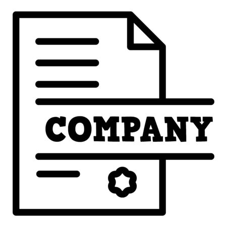 Law company icon, outline styleのイラスト素材