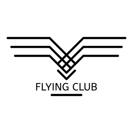 Flying club outline styleのイラスト素材