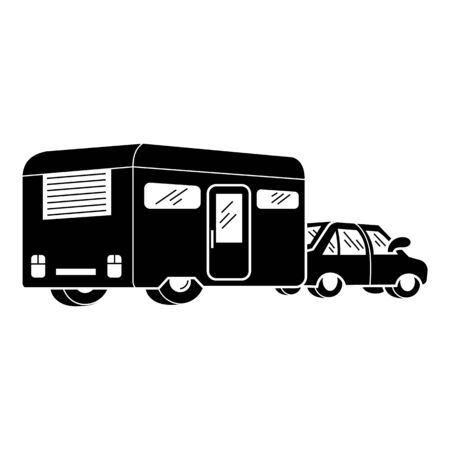 Caravan icon, simple styleのイラスト素材