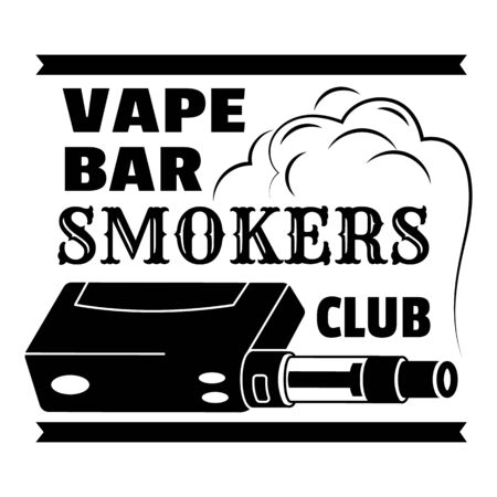Smokers vape club, simple styleのイラスト素材