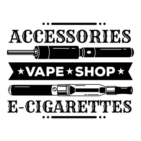 Vape accessories, simple styleのイラスト素材